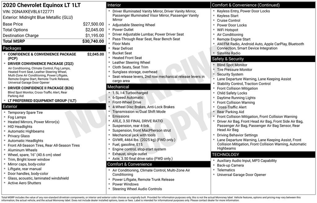 Used 2020 Chevrolet Equinox LT SUV