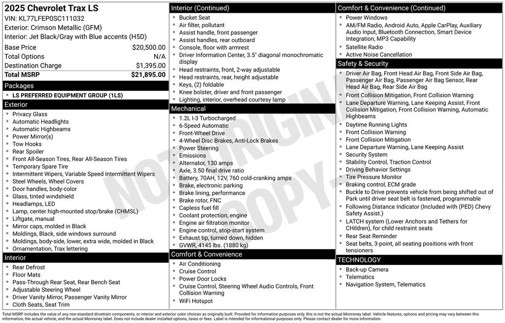 Used 2025 Chevrolet Trax LS SUV