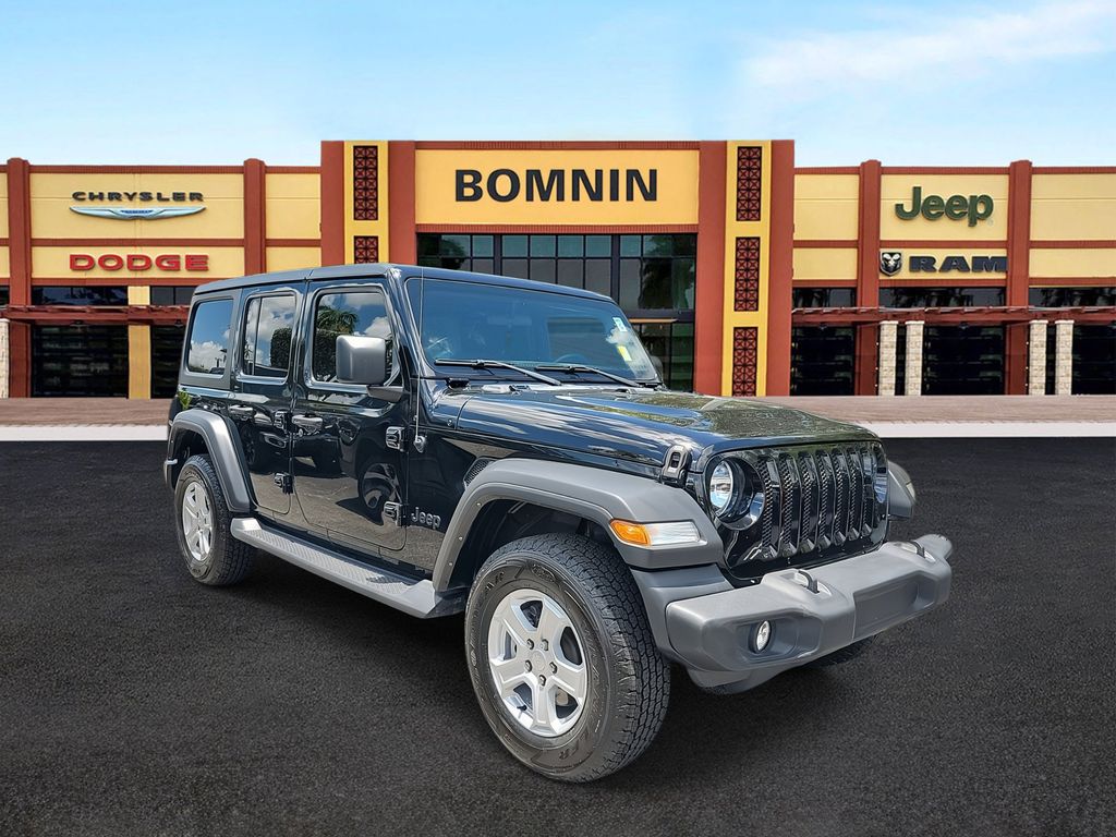 Used 2022 Jeep Wrangler Unlimited Sport S with VIN 1C4HJXDG2NW159638 for sale in Miami, FL