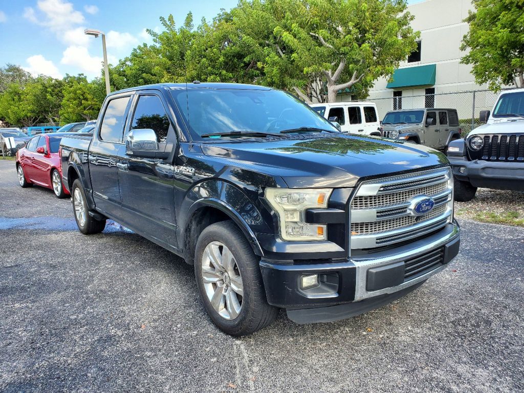 Used 2016 Ford F-150 Platinum with VIN 1FTEW1CF4GFA59537 for sale in Miami, FL