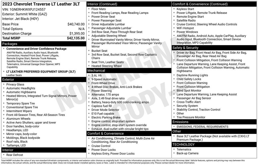 Used 2023 Chevrolet Traverse LT Leather SUV