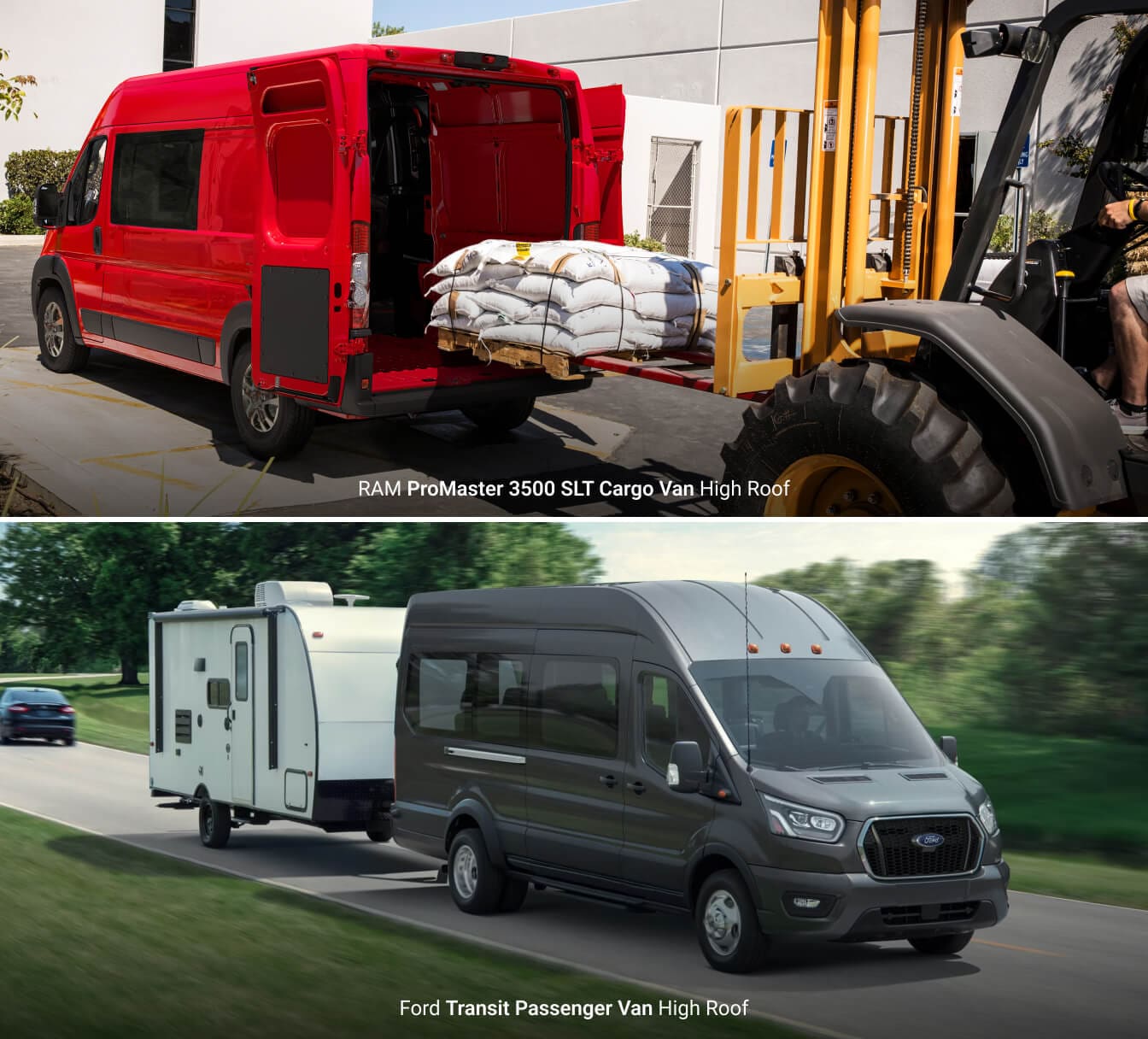 2026 Ram ProMaster vs. 2025 Ford Transit Towing & Payload Capacity