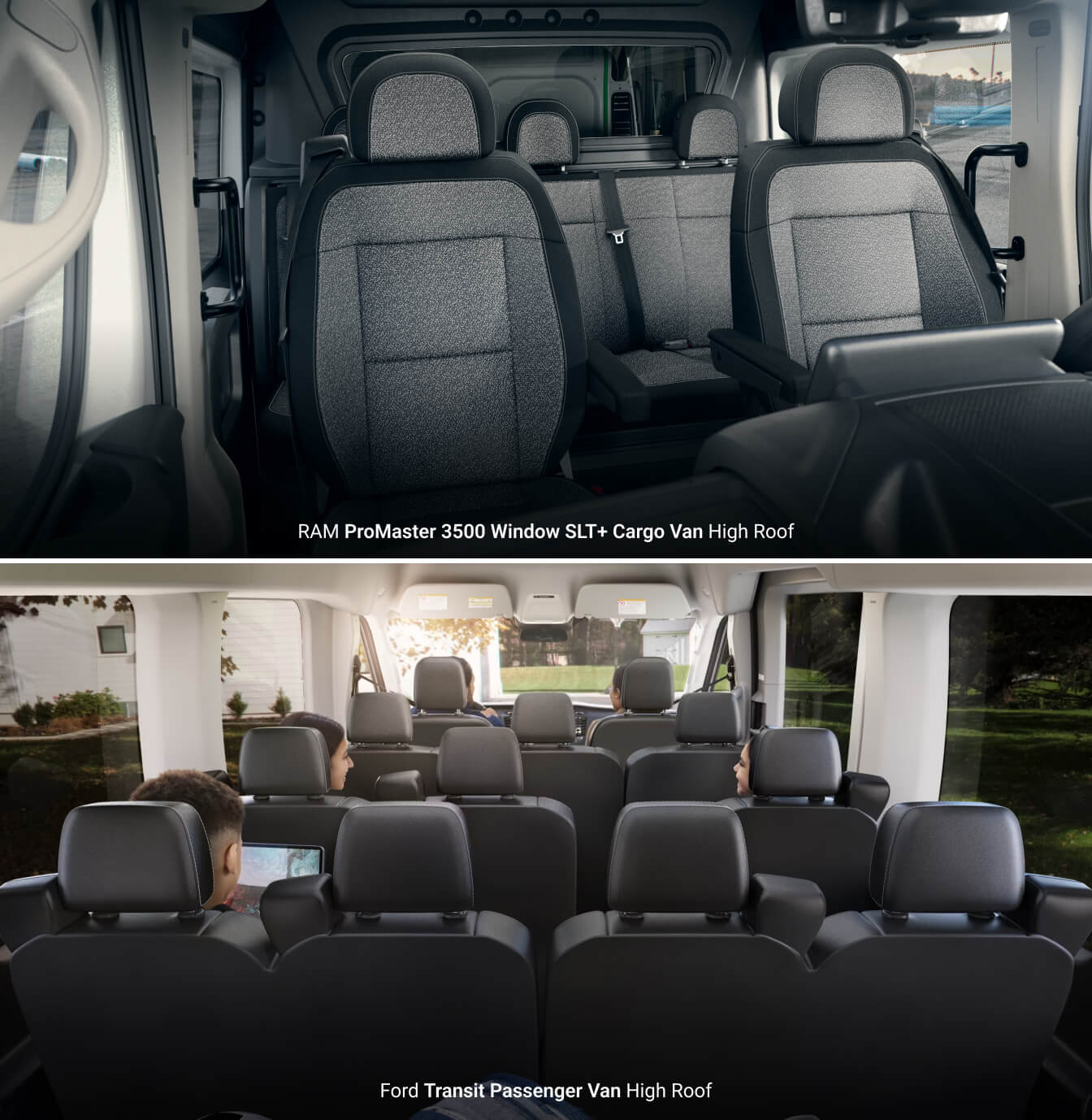 2026 Ram ProMaster vs. 2025 Ford Transit Size & Cargo Space