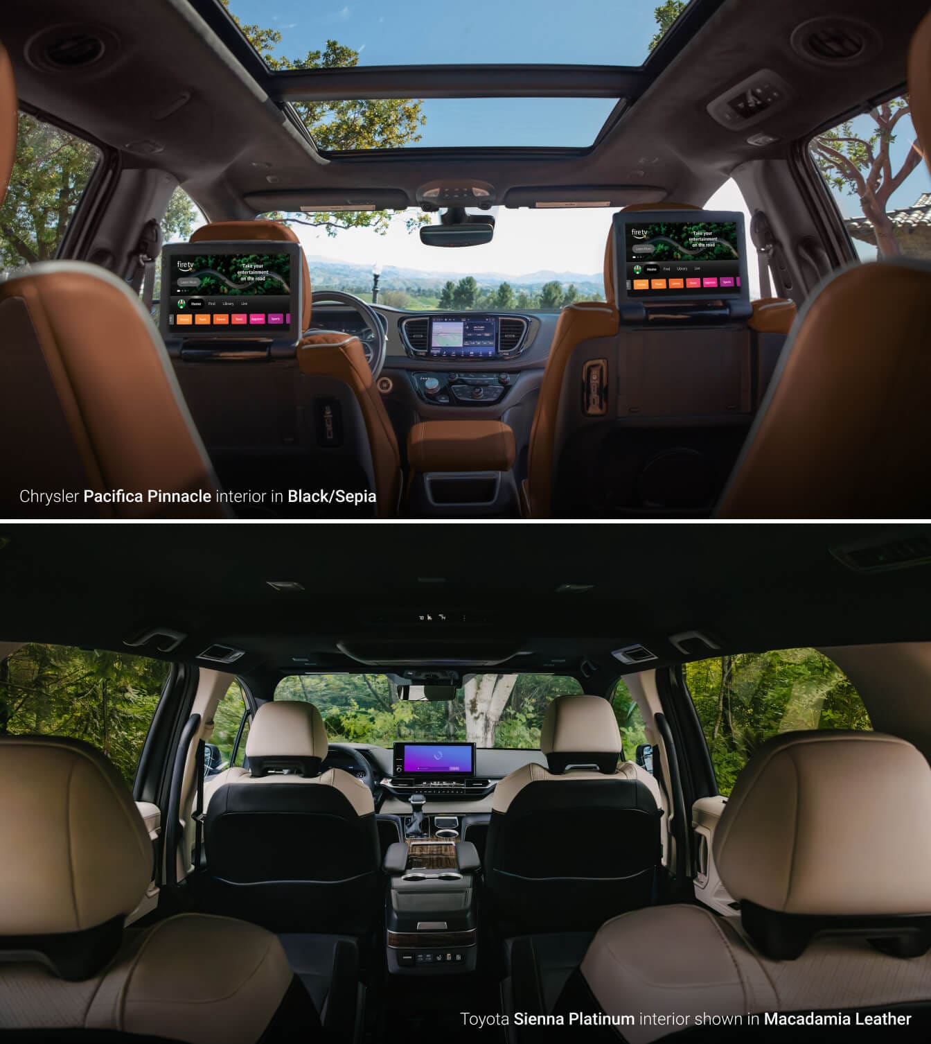 2025 Chrysler Pacifica vs. 2025 Toyota Sienna Cargo and Seating