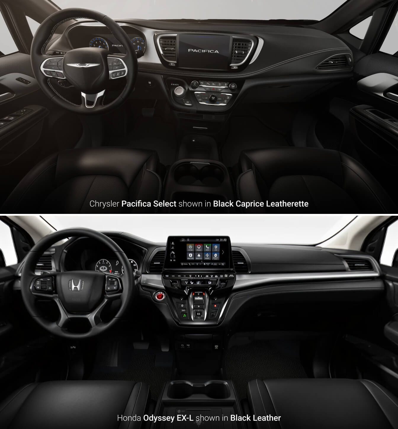 2026 Chrysler Pacifica vs. 2026 Honda Odyssey Interior & Comfort