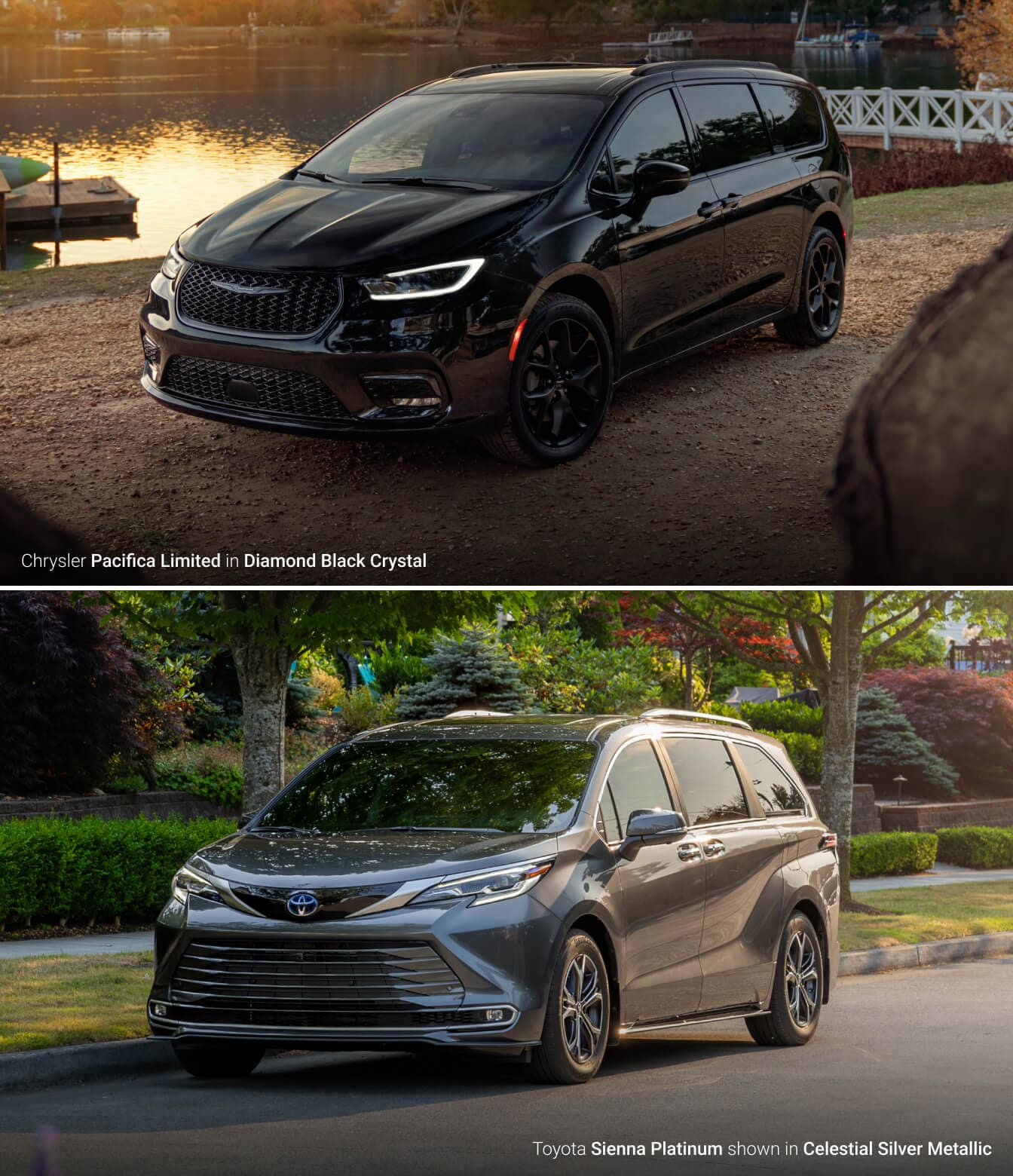 2025 Chrysler Pacifica vs. 2025 Toyota Sienna Size and Dimensions