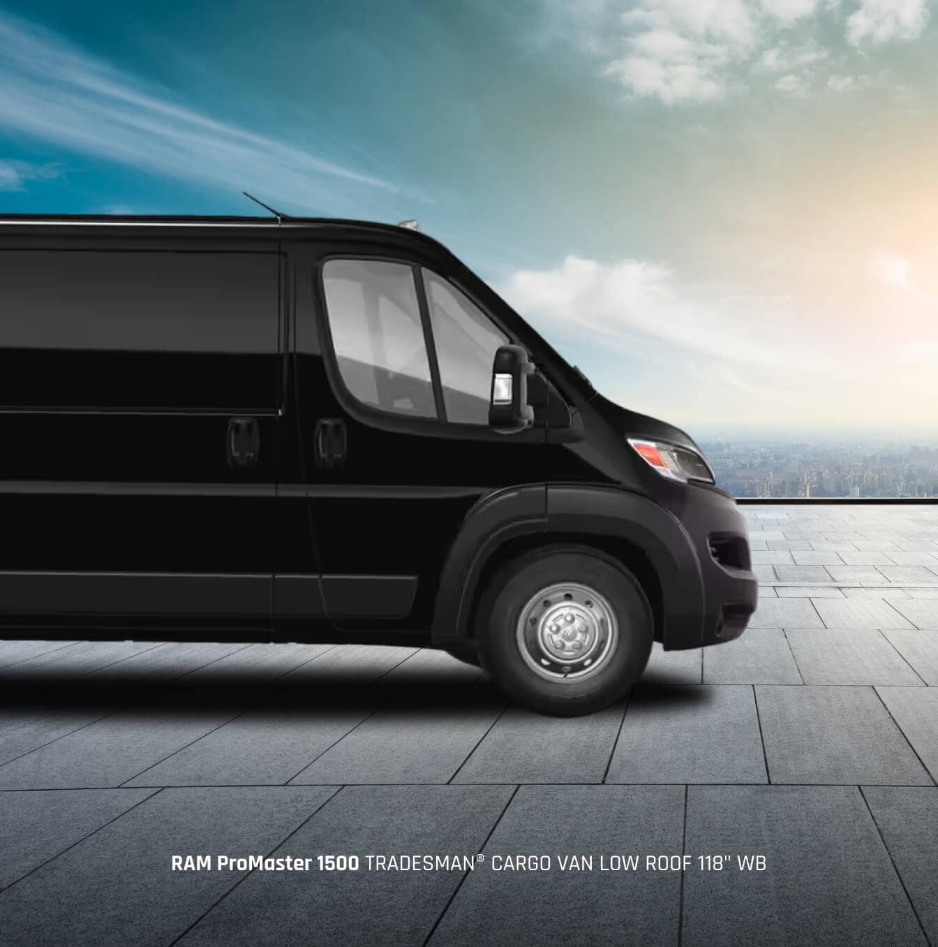 Black Ram ProMaster 1500 Tradesman Cargo Van Low Roof