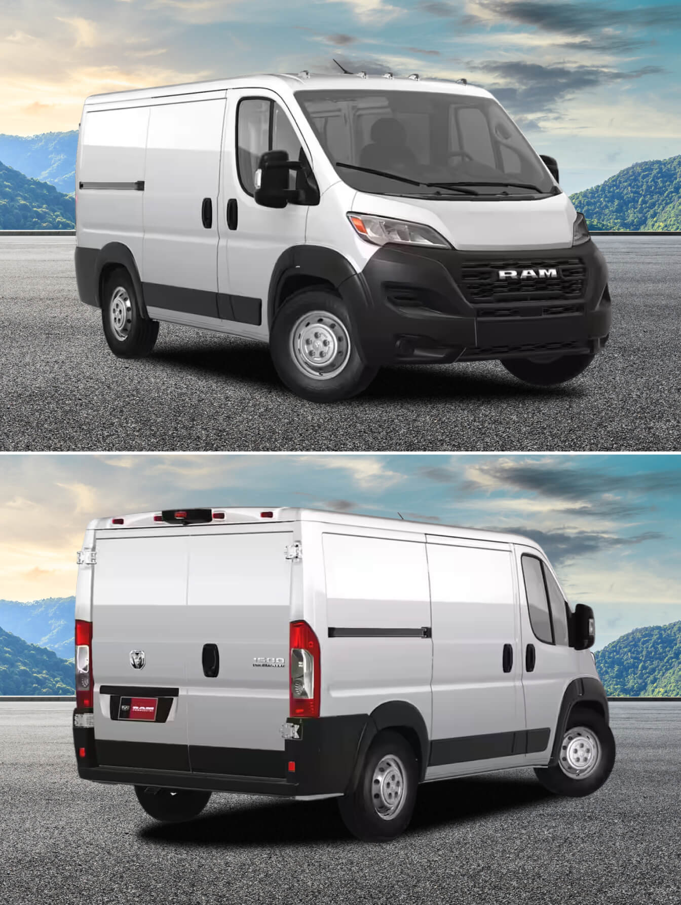 Ram ProMaster 1500 Front and Back view