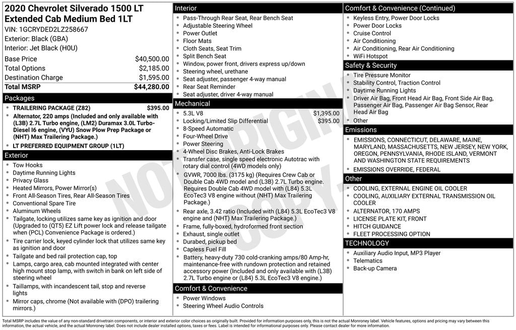 Used 2020 Chevrolet Silverado 1500 LT Truck