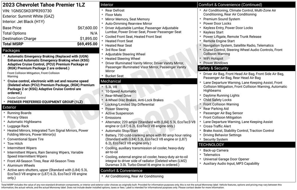 Used 2023 Chevrolet Tahoe Premier SUV