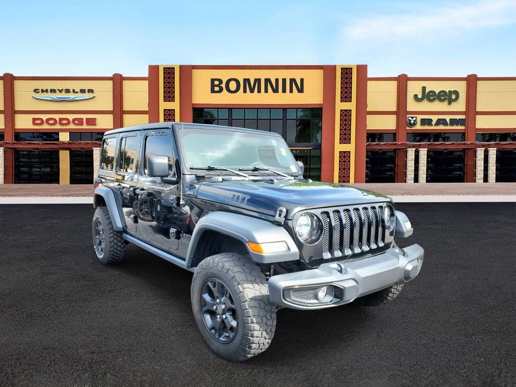 Used 2020 Jeep Wrangler Unlimited Willys with VIN 1C4HJXDM6LW315294 for sale in Miami, FL