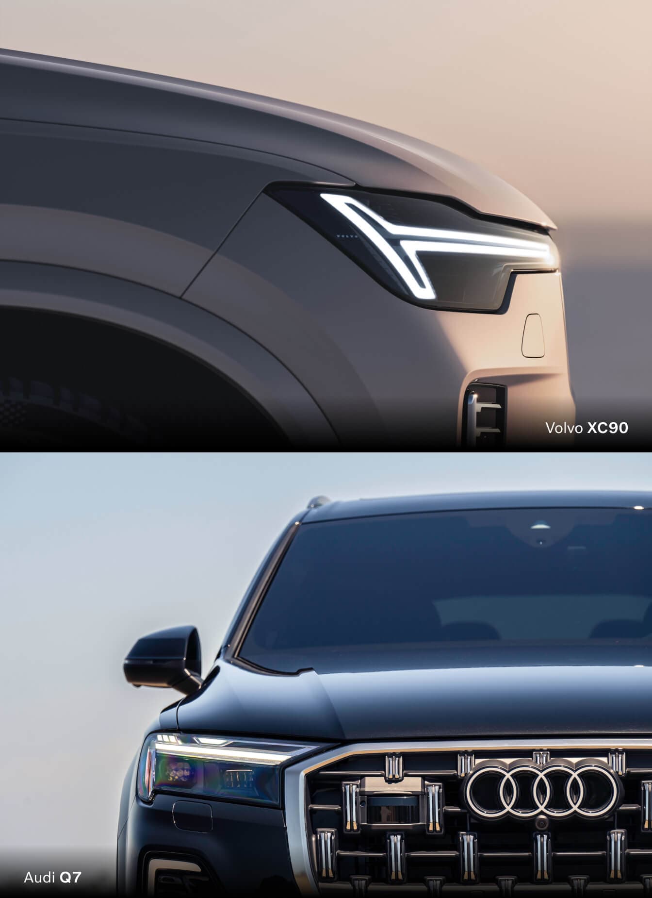 2025 Volvo XC90 vs. Audi Q7 Exterior Design & Colors