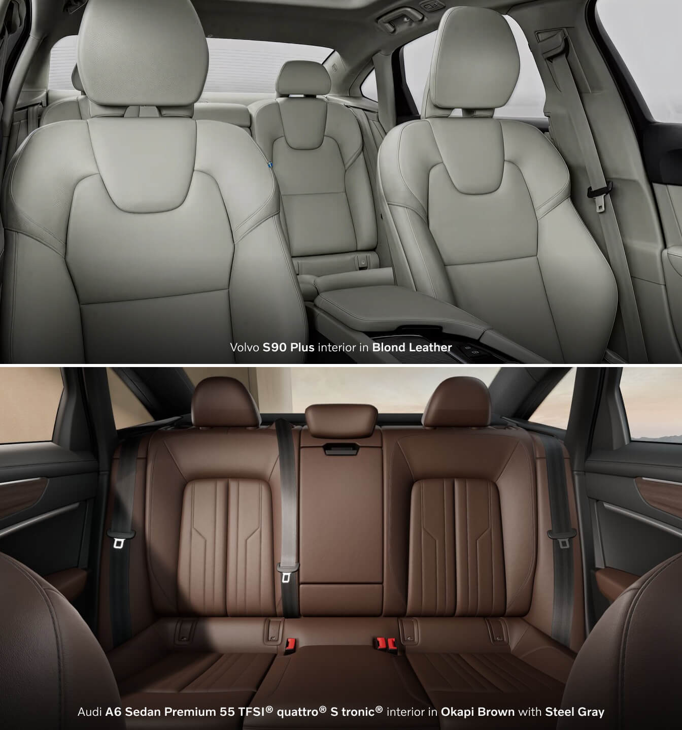 2025 Volvo S90 vs. 2025 Audi A6 Interior and Technology