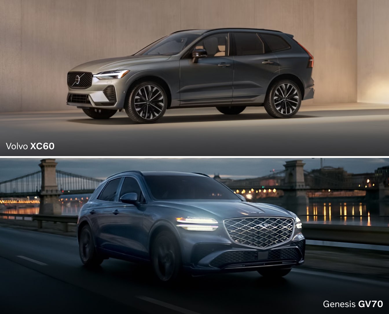 2026 Volvo XC60 vs. 2026 Genesis GV70 Performance