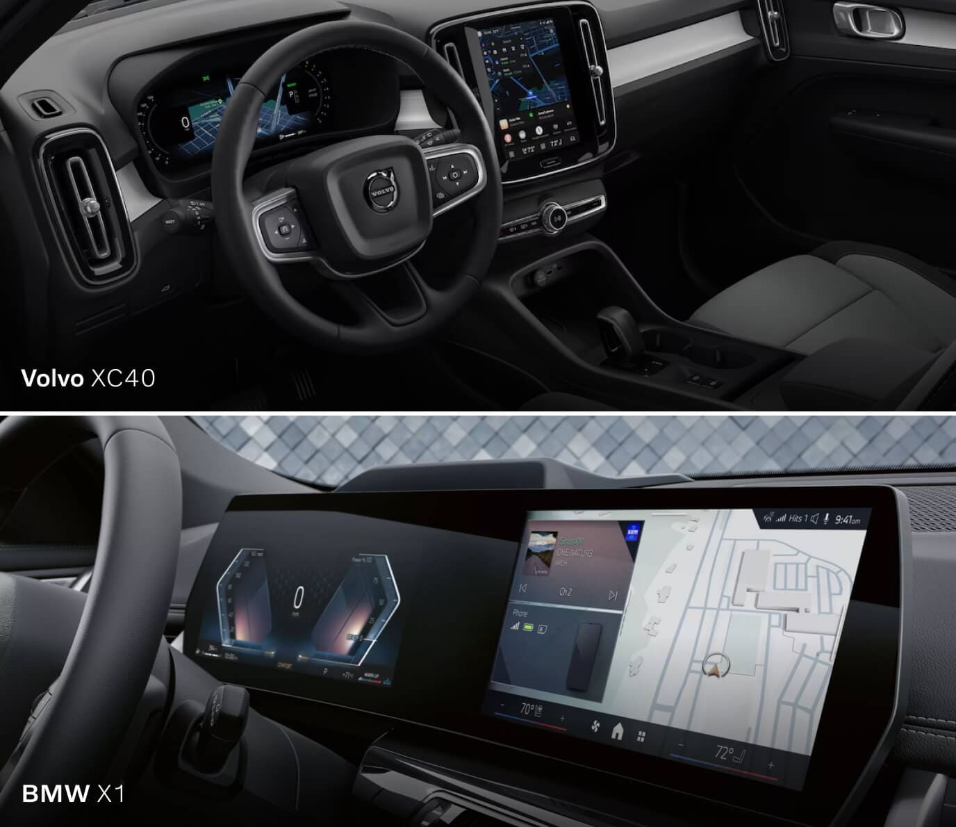 2026 Volvo XC40 vs. 2026 BMW X1 Technology & Features