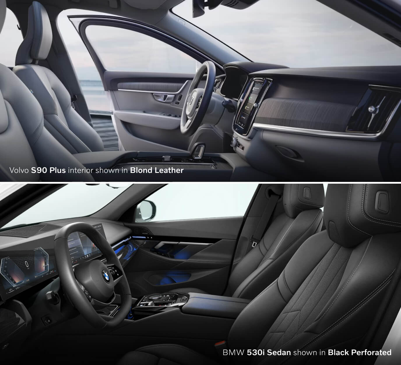 2025 Volvo S90 vs. 2025 BMW 5 Series Interior & Comfort