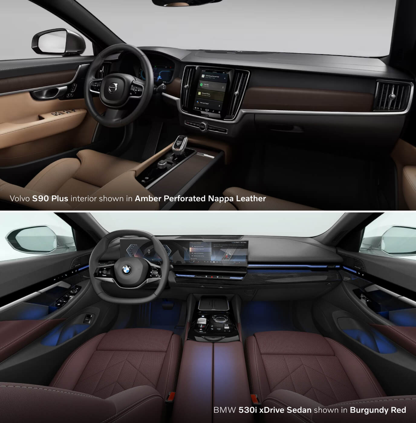 2025 Volvo S90 vs. 2025 BMW 5 Series Technology & Features