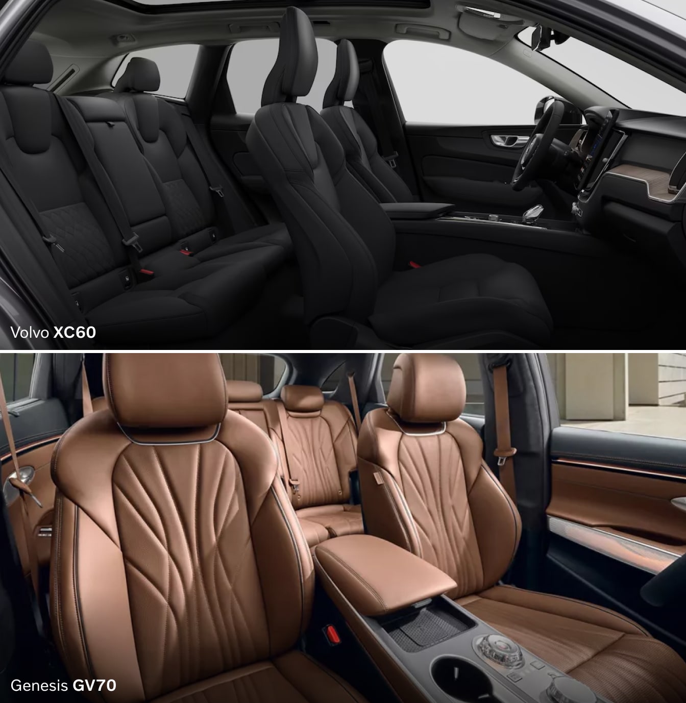 2026 Volvo XC60 vs. 2026 Genesis GV70 Luxury & Comfort