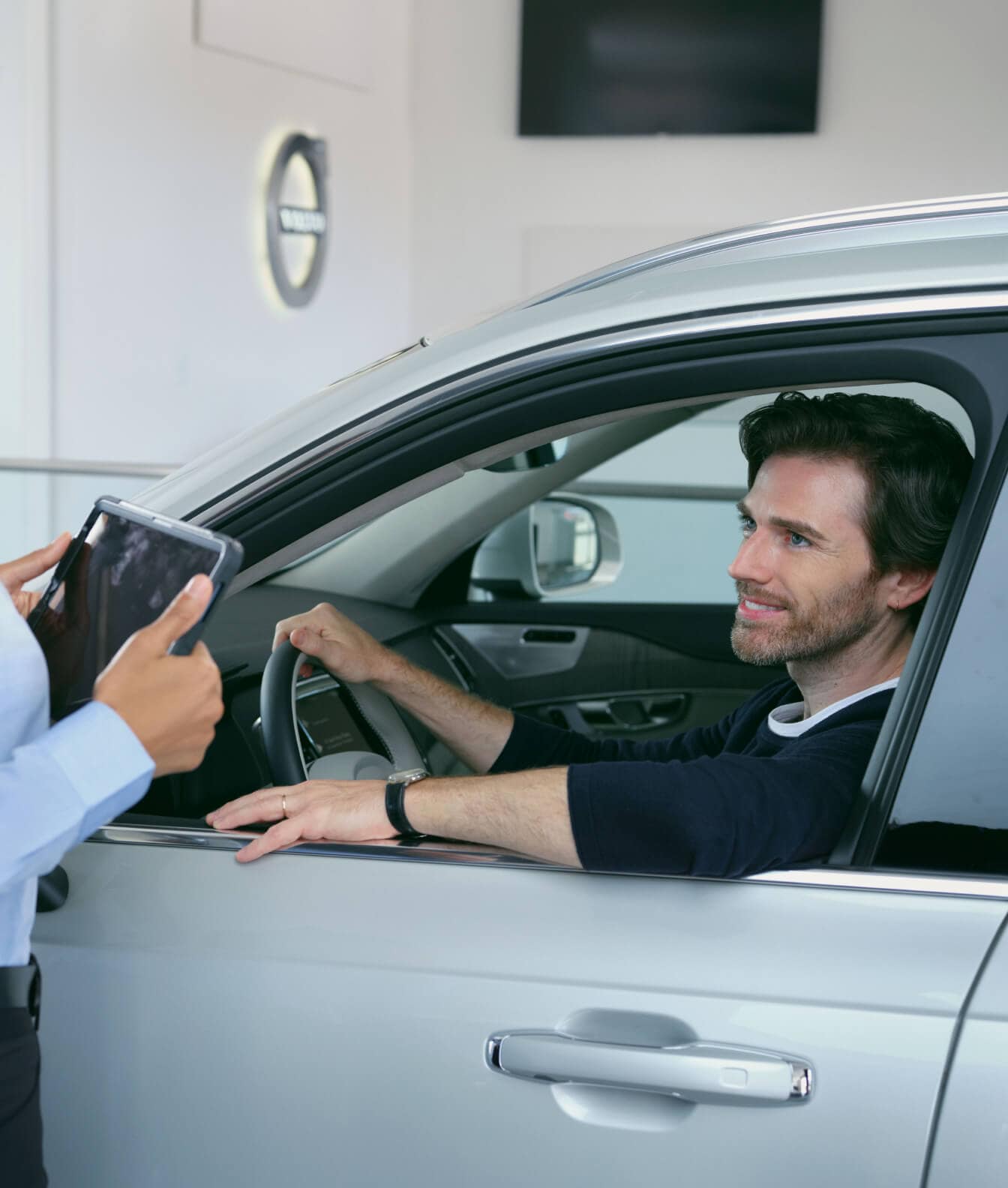 Prospective Volvo customer test drive