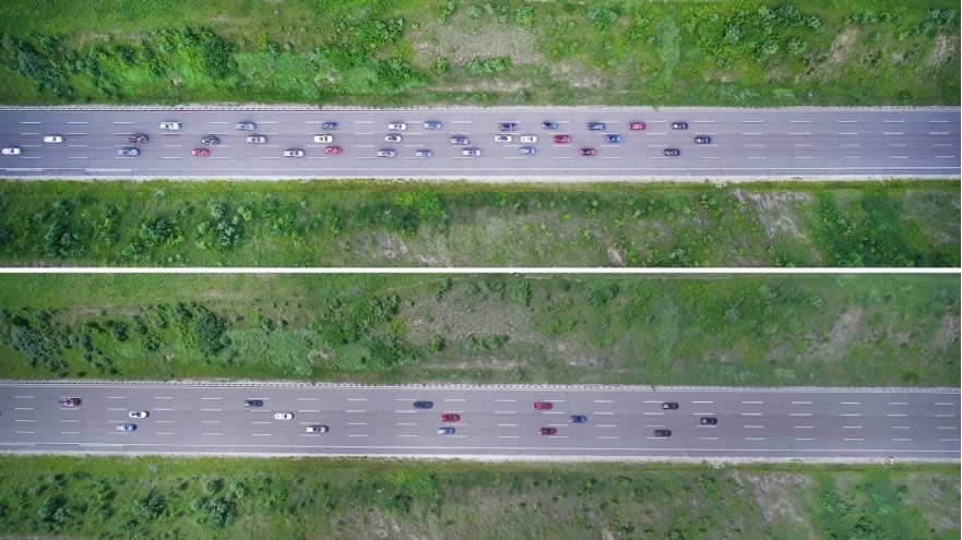 Photo of a traffic jam with no cause, or a Phantom Traffic Jam in West Michigan Interstate