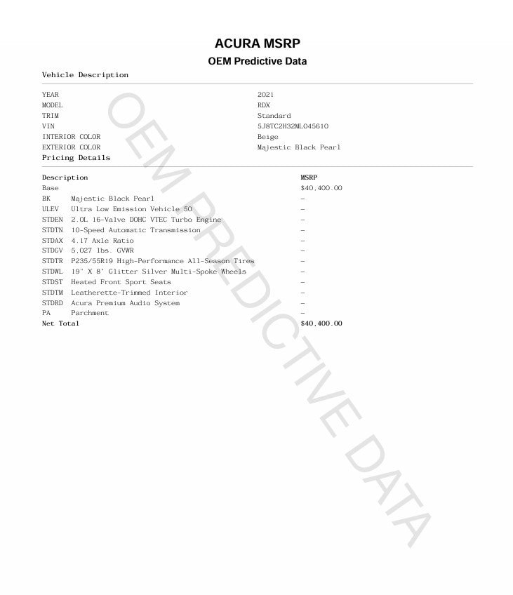 2021 Acura RDX Base's photo
