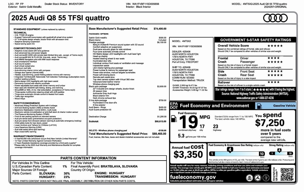 2025 Audi Q8 Prestige's photo