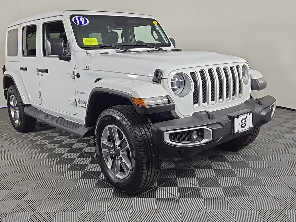 Used 2019 Jeep Wrangler Unlimited Sahara with VIN 1C4HJXEG8KW626569 for sale in Boston, MA