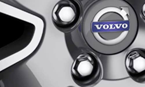 Closeup of Volvo tire and rim