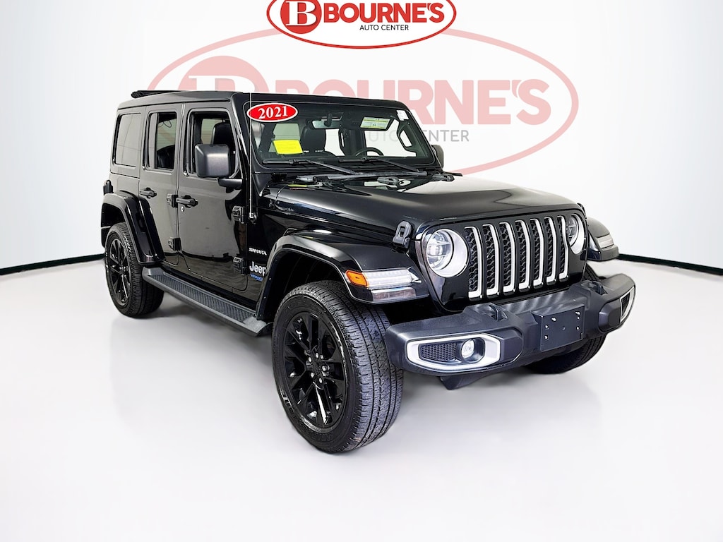 Used 2021 Jeep Wrangler 4xe Sahara 4x4 w/Sky 1-Touch,Navi,Heated Leather SUV