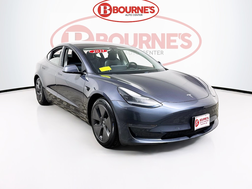 Used 2021 Tesla Model 3 Long Range AWD w/Full Self Driving,Navi,Leather Sedan