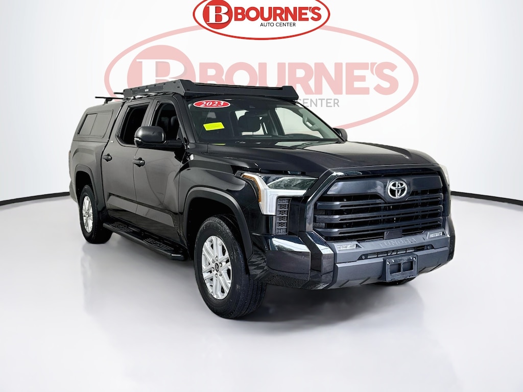 Used 2023 Toyota Tundra CrewMax SR5 3.5L V6 4WD w/Go Rhino Roof Rack,A.R.E Bed Cap Truck CrewMax