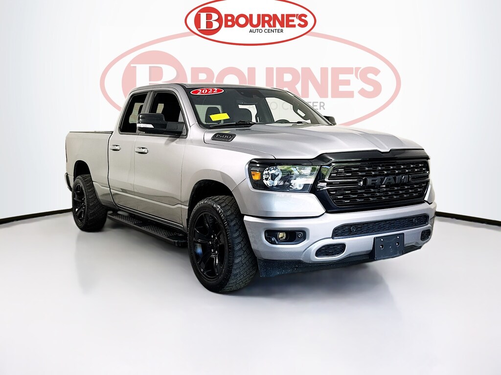 Used 2022 Ram 1500 Quad Cab Big Horn Lvl 2 Night Edition 4WD w/5.7L Hemi,Snow Plow Prep Pkg,Heated Seats Truck Quad Cab