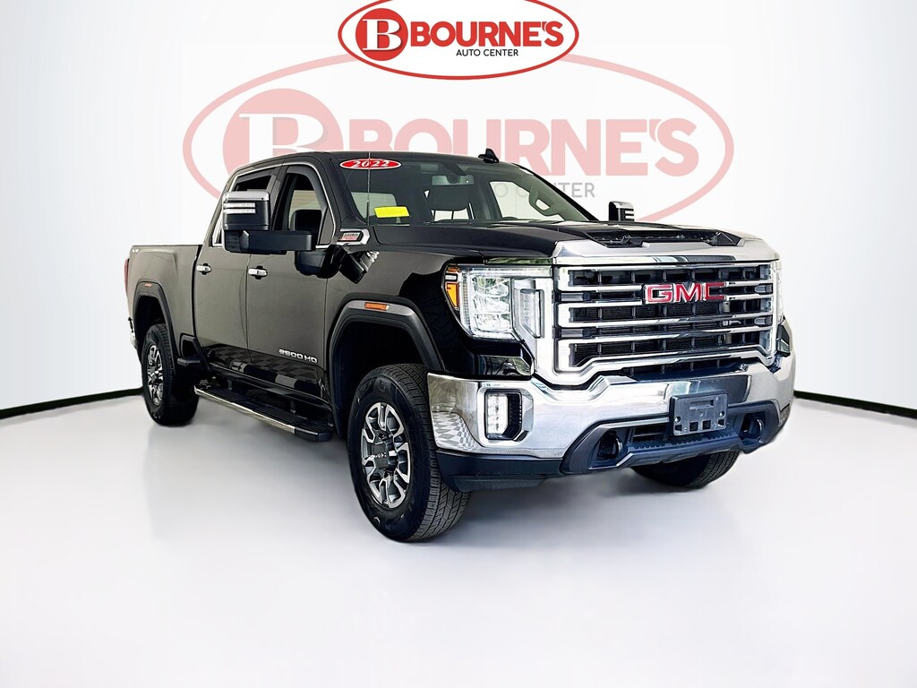 Used 2022 GMC Sierra 2500HD Crew Cab SLT 6.6L Duramax 4WD w/Heated Leather,Snow Plow,Camper Prep Pkg Truck Crew Cab