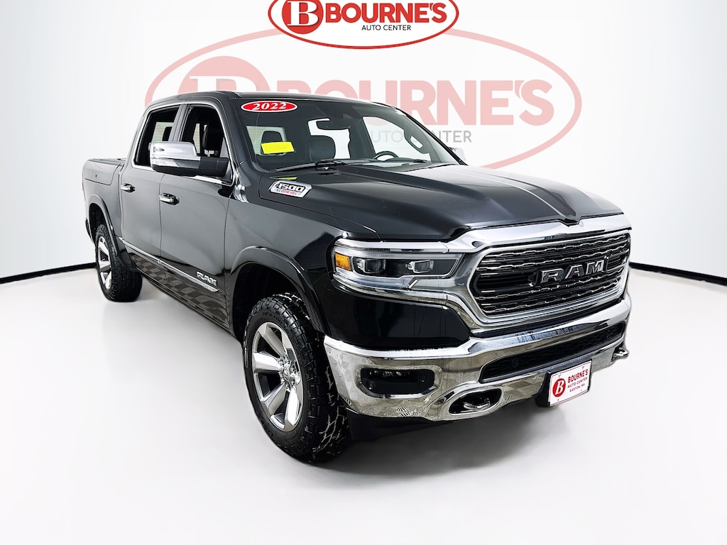Used 2022 Ram 1500 Crew Cab Limited 4WD w/3.0L Diesel,Nav,Leather,Pano Roof Truck Crew Cab