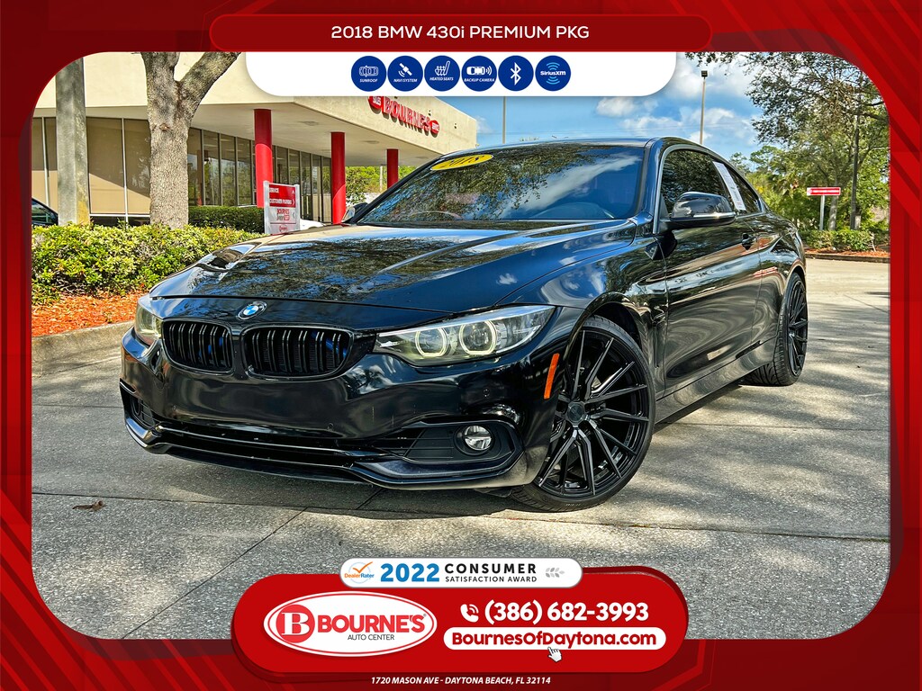 Used 2018 BMW 430i Premium Pkg w/Leather, Sunroof, Navigation Coupe