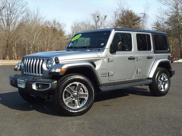 Certified 2019 Jeep Wrangler Unlimited Sahara with VIN 1C4HJXEGXKW531561 for sale in Portsmouth, NH