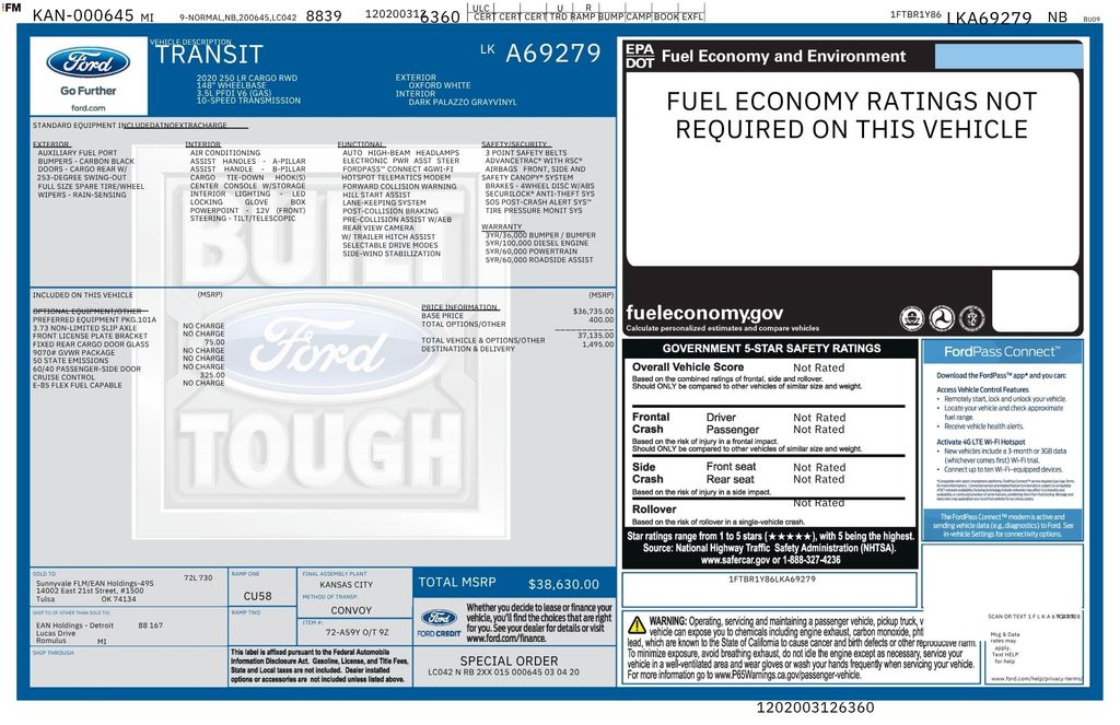 2020 Ford Transit Van Base - Photo 9