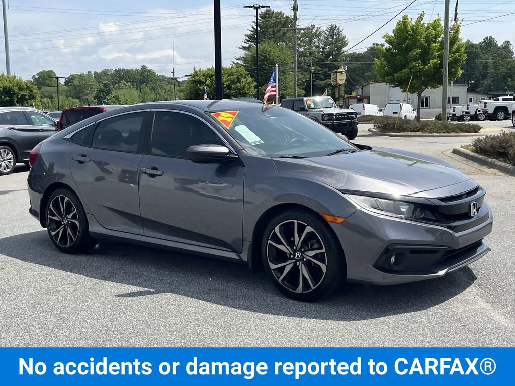 Used 2019 Honda Civic Sport with VIN 2HGFC2F81KH563357 for sale in Hendersonville, NC