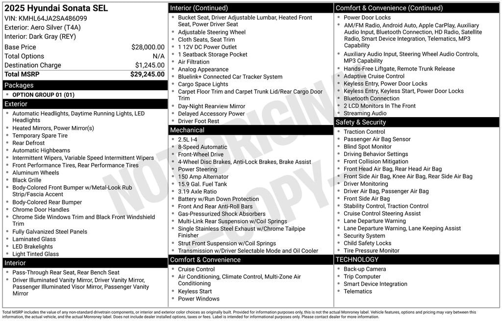 Used 2025 Hyundai Sonata SEL