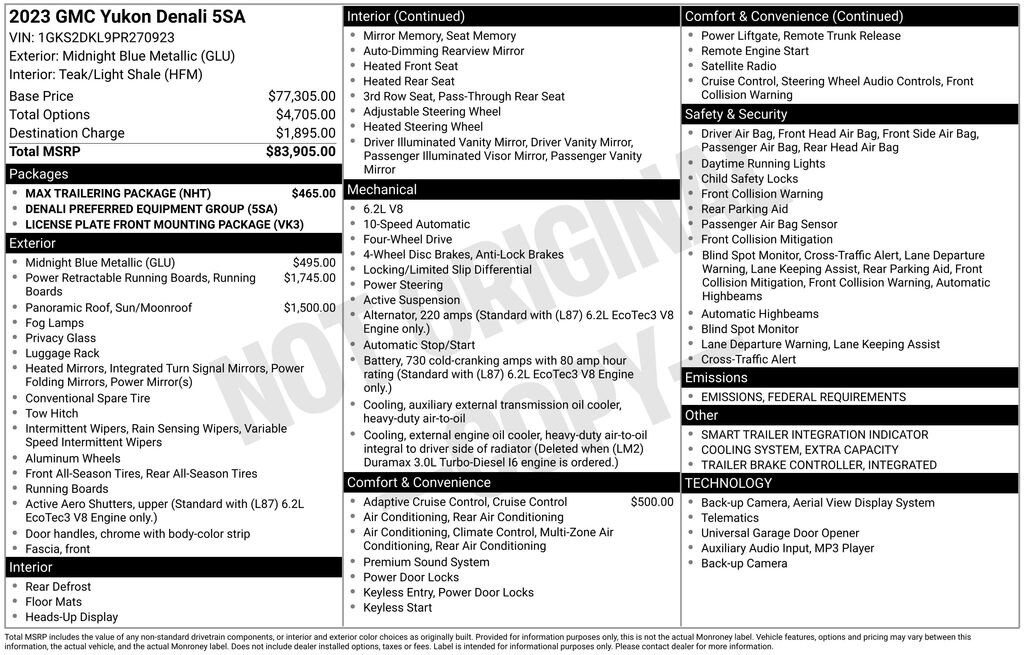 Used 2023 GMC Yukon Denali SUV