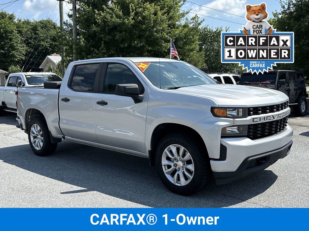 Used 2021 Chevrolet Silverado 1500 Custom with VIN 3GCPYBEKXMG363341 for sale in Hendersonville, NC