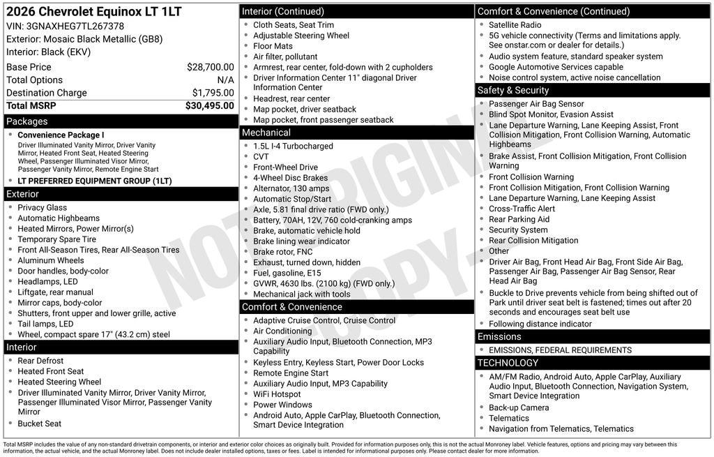 New 2026 Chevrolet Equinox LT SUV