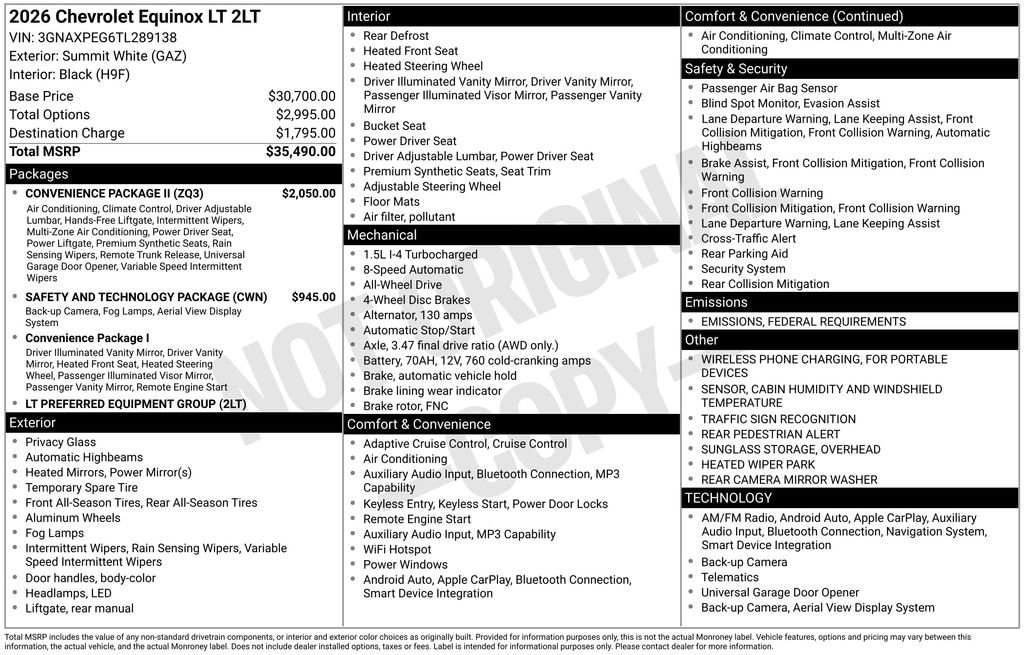 New 2026 Chevrolet Equinox LT SUV