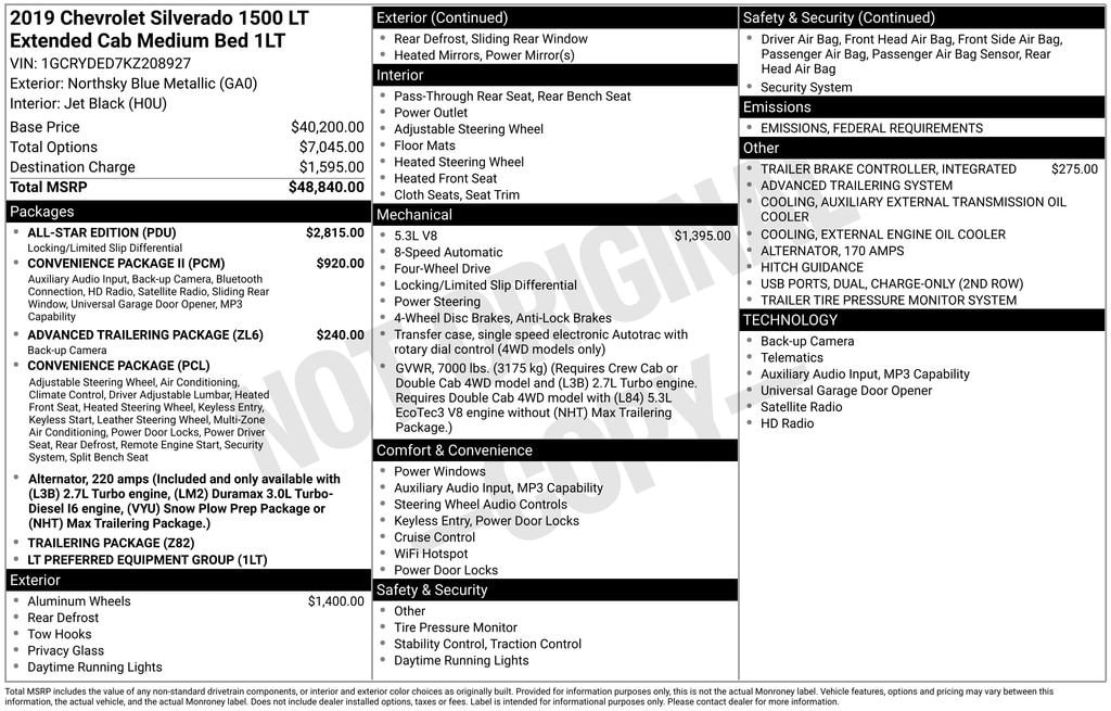 Used 2019 Chevrolet Silverado 1500 LT Truck