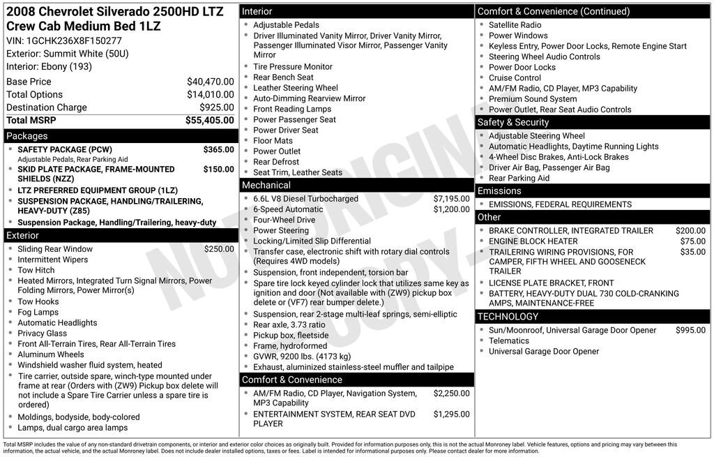 Used 2008 Chevrolet Silverado 2500 HD LTZ Truck