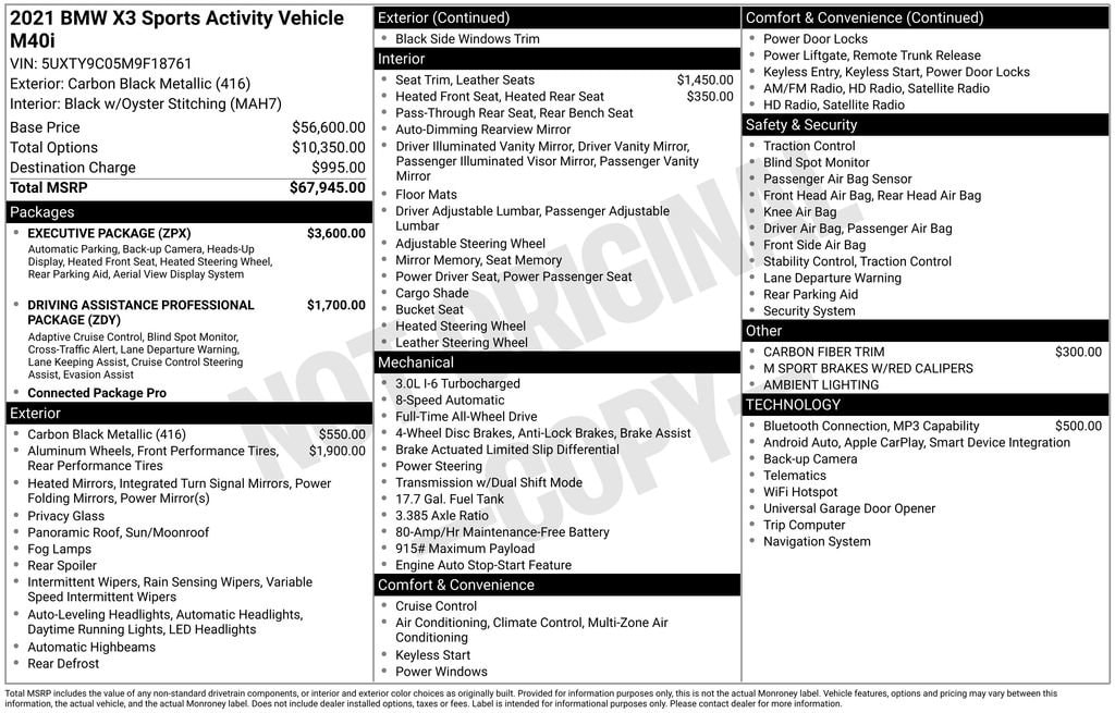 Used 2021 BMW X3 M40i SUV