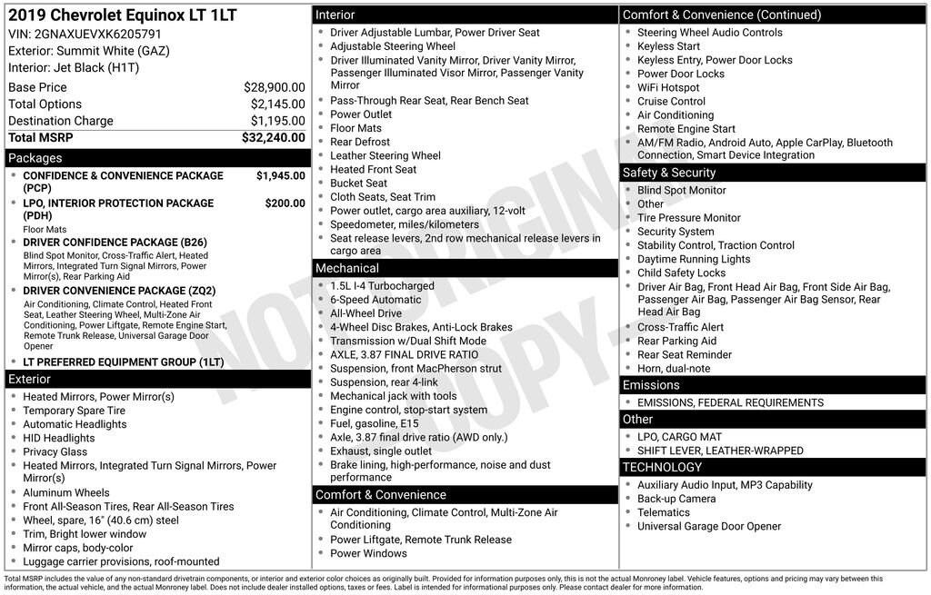 Used 2019 Chevrolet Equinox LT SUV