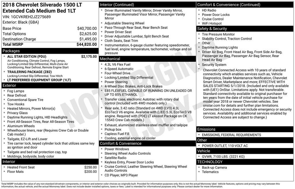 Used 2018 Chevrolet Silverado 1500 LT Truck