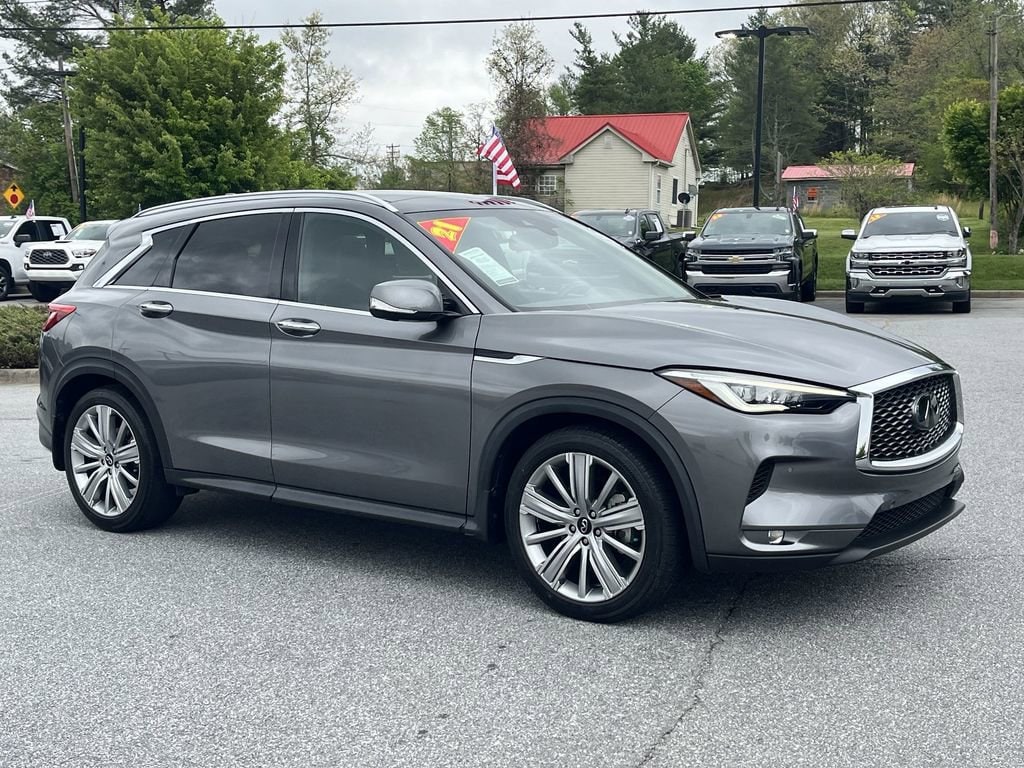 Used 2021 INFINITI QX50 Sensory with VIN 3PCAJ5CA8MF100681 for sale in Hendersonville, NC