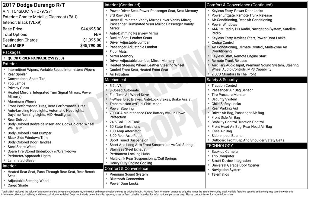 Used 2017 Dodge Durango R/T AWD SUV